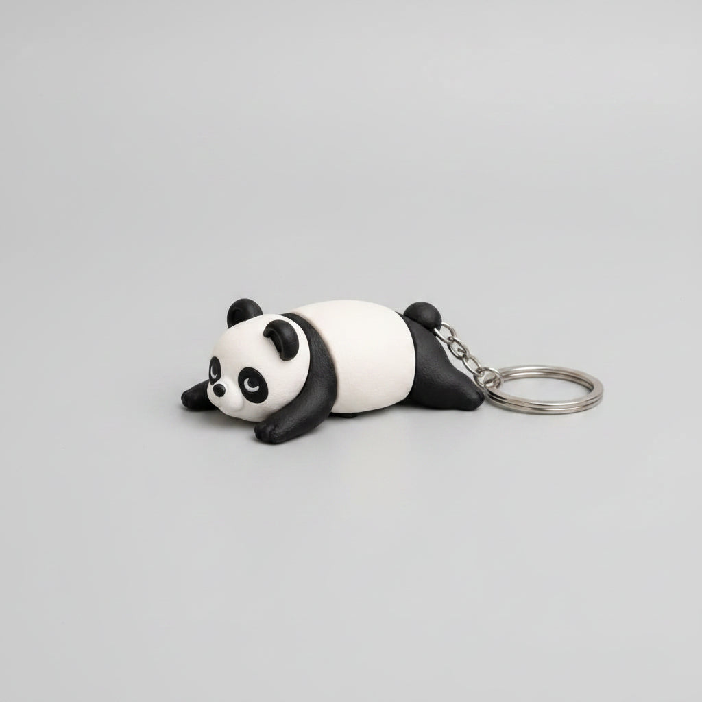 Lazy Panda Mini Flexi Keychain